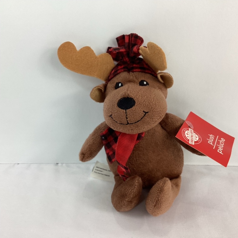 Christmas House Plush Reindeer Stuffed Animal Small Holiday 8” Deer Lovey Toy